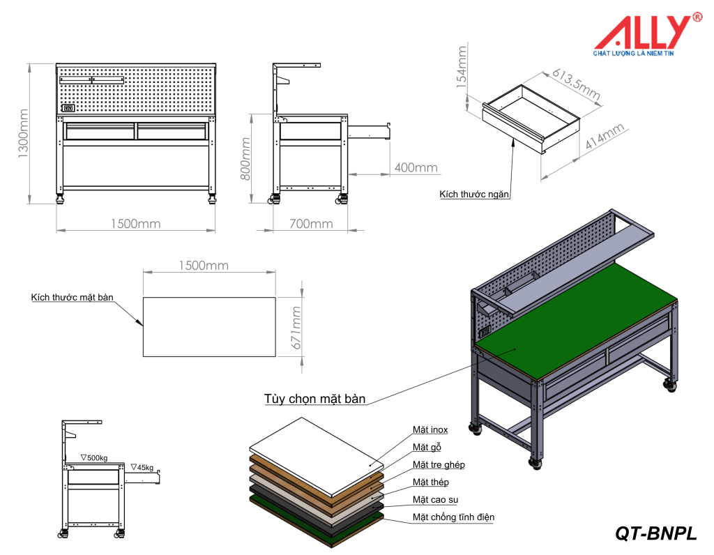 Bàn Thao Tác điện tử QT-BNPL